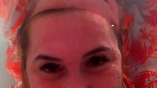 Breath Holding Underwater in Bathtub and Record with Waterproof Camera