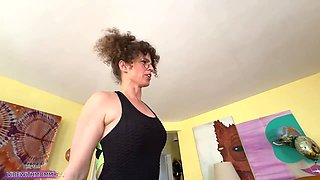 Best friends STEPMOM has a Huge Ass Swallows Dick in Ripped Yoga Pants