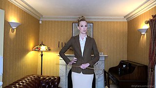 Naughty blonde femdom fetish hottie rams ass with strapon