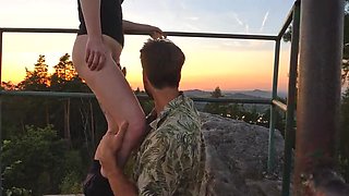 Hot Redhead Fucks Outdoors with Passion - Romantic Public Sex in Nature