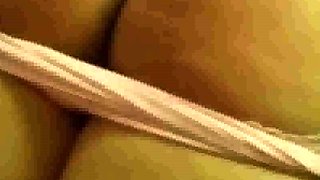 Nasty caning of Abigail's ass and twat