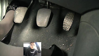 Screaming Brake Failure in Black Patent Flats