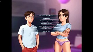 Horny Stepsister Cowgirl Rides My Big Cock - Summertime Saga Creampie