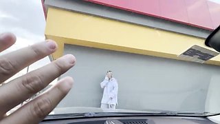 Homeless Latina Girl Tifanny Manson Gives Blowjob & Swallows Cum on Street