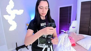 Awesome Teen With Big Boobs Dildo Masturbation