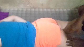 A Woman's Wedding Dress with a Shaved Headband