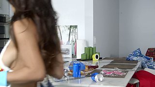 Duncan Saint's Sneaky Kitchen Passion with a Latina Vixen