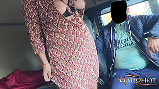 Exhib Parking Hgv: Routier Spots Me and Fucks Me Like a Bitch in the Cab of His Truck