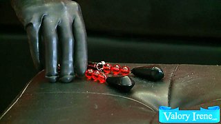 Mature beauty explores passionate bondage with sensual lingerie delight