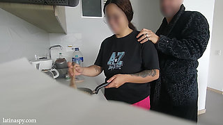 kitchen with latin titties part 2