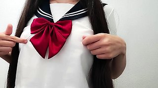 Loud moans with nipple massage (Sweet Japanese Teen)