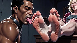 Granny Foot Slave Session - Passionate Toe & Sole Licking