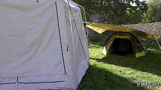 Risky Camping Masturbation - Almost Caught Outdoors