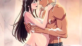 Shower sex husband helping wash Ayesha's pregnant body