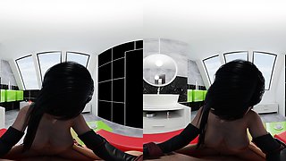 Two 3d cartoon cuties are ready for their bath