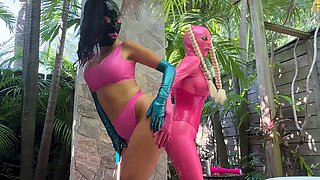 PrettyInPinkXOXO - Latex Lara - Pink Latex Vibrator Fun