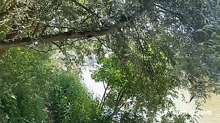 Blue Angel In Sexy Blue A Has A Leg Shaking Orgasm In A Secret Spot On The Beach