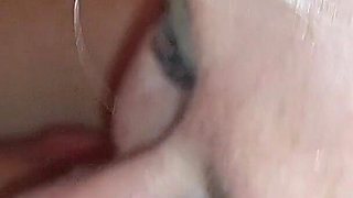 Mature Tgirl Stroking Throbbing Cock in Bubbly Tub Climax