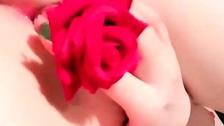 Amateur young teen solo masturbation on her livingroom