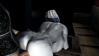 Hot 3D redhead licking a pussy while getting fucked