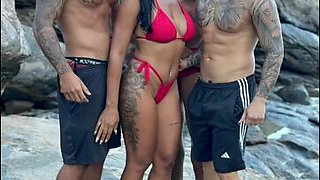 Scorching black damsel got vendetta on her spouse by having intercourse with 3 young men.
