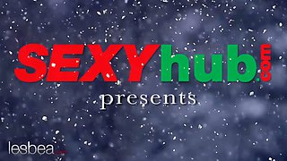 Lesbea Katy Rose and blonda czech sapphic tribbing orgasm at christmas