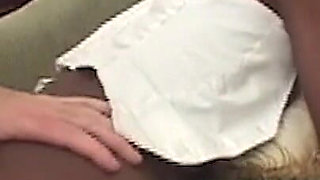 Ebony Amateur Spreads Wide for White Cock
