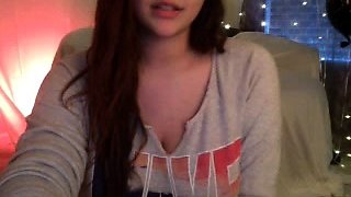 Shy brunette homemade amateur webcam teen