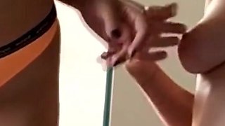 Three Sexy Girls Are Making Fun of and Trying to Jerk This Tiny Cock