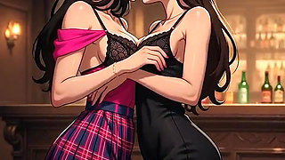 AI Generated Cartoon content, Uncensored video of 18 Year old Anime Girl, Kissing Orgasm of Mature Women