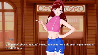 Sneaky peek at Asuka's curvy backside in the dressing room - my hentai fantasy