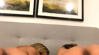 Hot blonde and sexy brunette lesbians