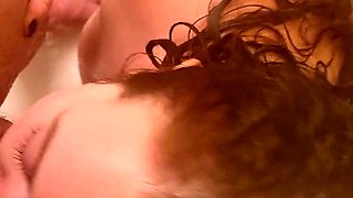 Mature brunette amateur giving a great POV blowjob