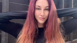 Italian Big Tits MILF Artemisia Love Long Hair Fetish Outdoor