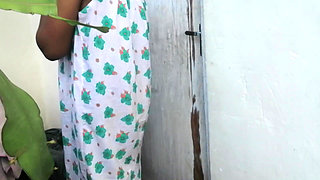 Desi Aunty on Her Night Dress