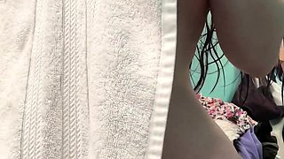 Big boob brunette masturbates on webcam