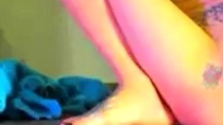 Cute curly brunette solo webcam masturbation