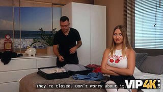 Vip4k. blonde with Big Tits nail her boyfriend's father