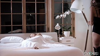 Charming lesbos heart-stopping xxx scene