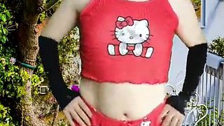 two Platinum-blonde in Pajama Juggling Rump Butt Uber-sexy Biotch T-model Crossdresser