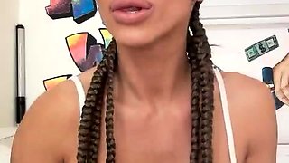 Stacked brunette goes solo toys and masturbation