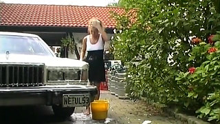 This German Babe Knows How to Wash the Car