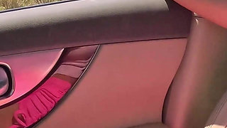 Hitchhiker Pissing 3 Time Out of Window of a Car in Motion