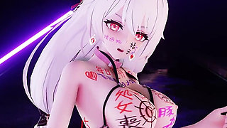 Honkai March Early Embrace Queencard Obscene Bitch Sex Slave Full of Straps Restraint Pussy Crazy Spin Thrusting