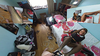 VR 3D Mila Smart Uniform Black Pantyhose