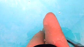 Public Pool Orgasm: Teen Babe's Solo Webcam Show
