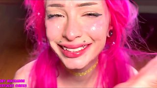 Hardcore anal casting with redhead alt baddie Jassibbyy with tattooed body