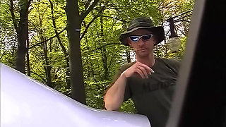 Rhea Strokes and Sucks Cock in the Car Until Hot Cumshot