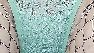 MILF Thrusting Vibrator Masturbation & Stuffing Panties in Fat Pussy