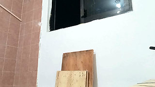 in the kitchen showing her tits to her stepson